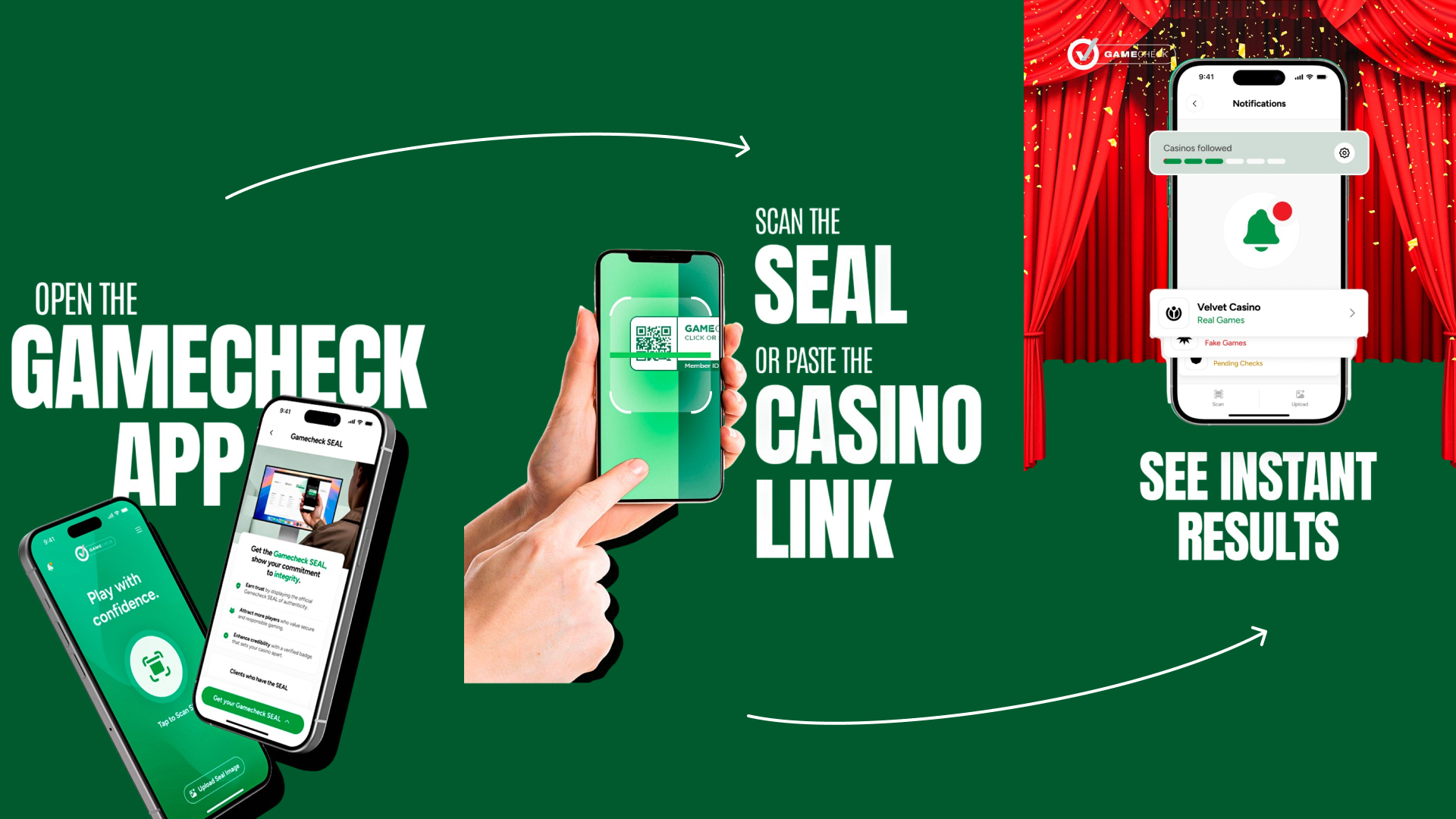 Aplicativo Gamecheck e verificação de cassino